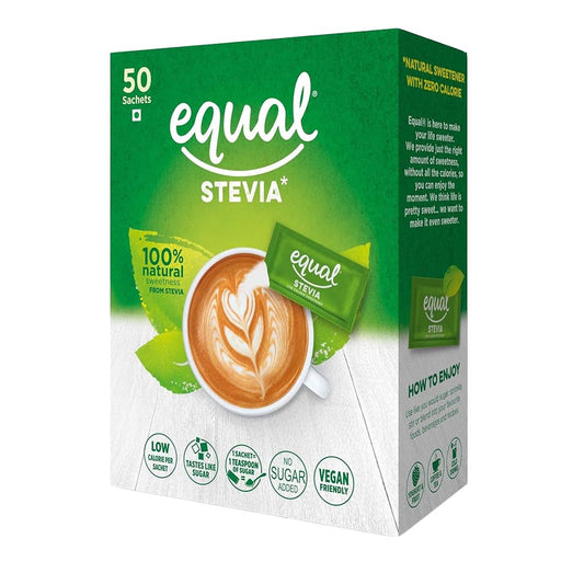 Equal Stevia With Natural Leaf Extract, 50 Sachets