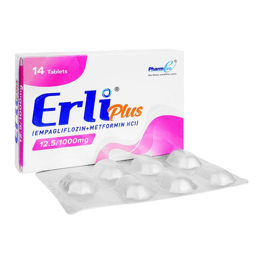Erli Plus (Empagliflozin + Metformin) 12.5/1000mg, 14 Ct - PharmEvo