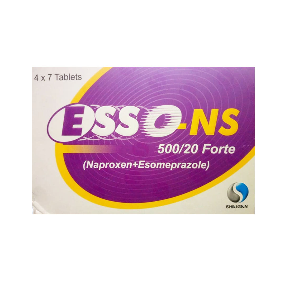 Esso-NS (Naproxen+Esomeprazole) 500/20mg Forte, 28 Ct - Shaigan Pharma