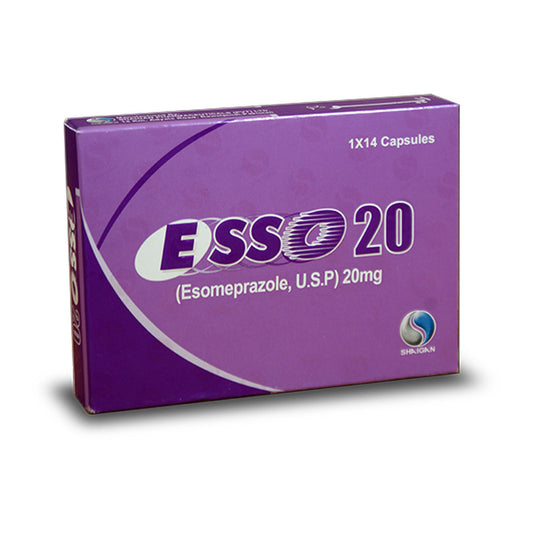 Esso (Esomeprazole) 20mg, 14 Ct - Shaigan Pharma