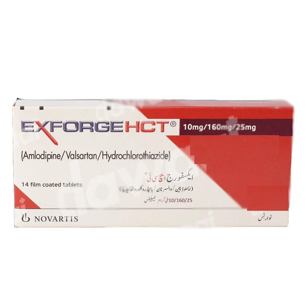 Exforge HCT Tablets 10/160/25mg, 14 Ct - Novartis