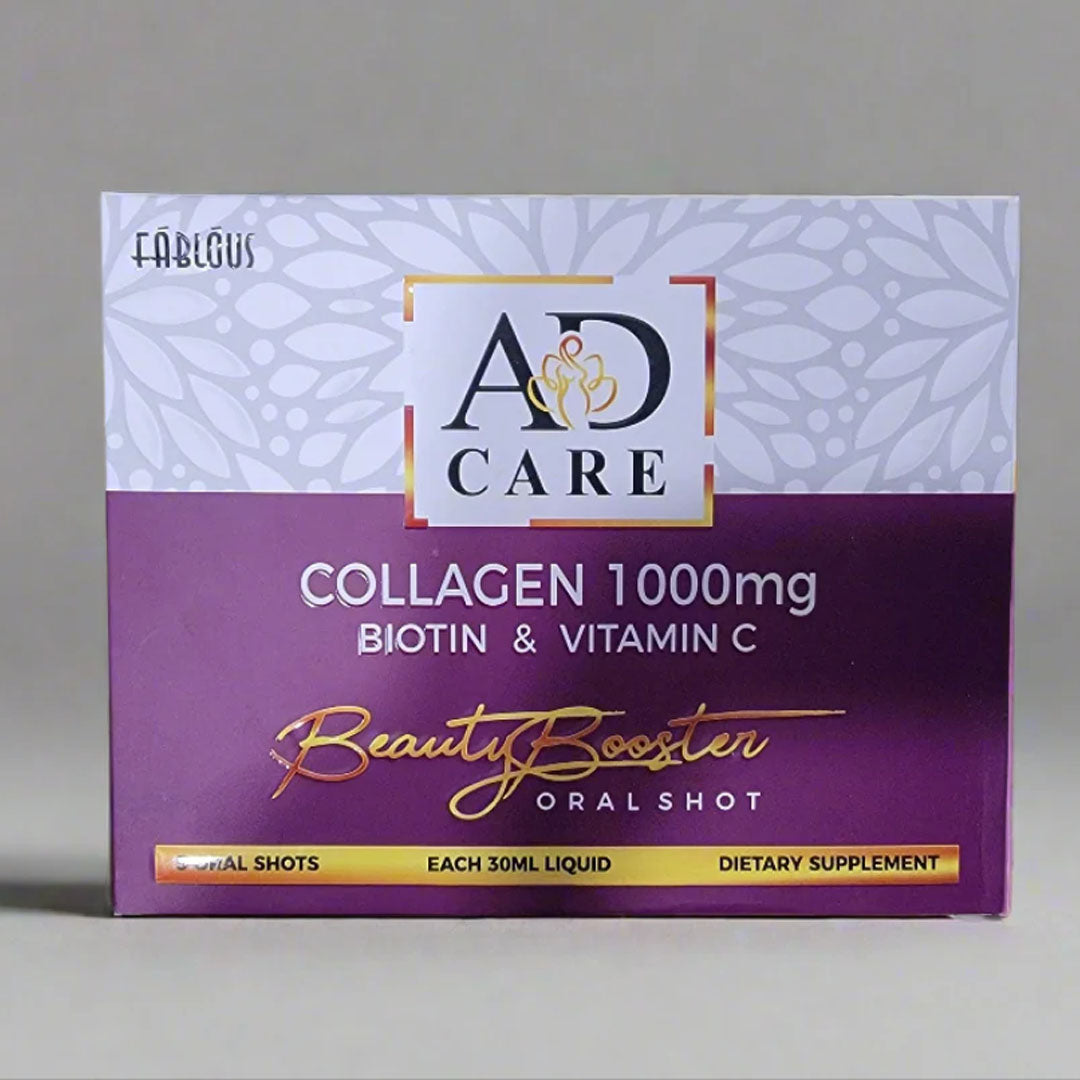 Fablous AD Care Collagen 1000mg Biotin & Vitamin C Oral Shots 30 ml, 5 Ct