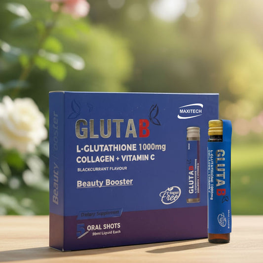 Fablous Gluta B (L-Glutathione) 1000mg Collagen+Vitamin C Oral Shots 30ml, 5 Ct
