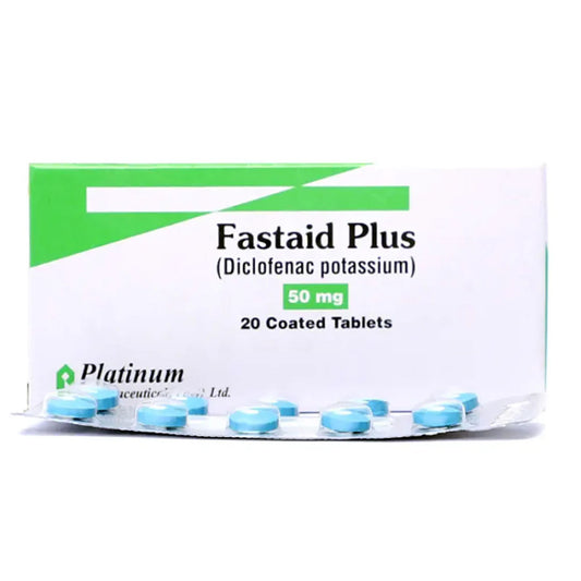 Fastaid Plus (Diclofenac Potassium) 50mg, 20 Ct - Platinum Pharma