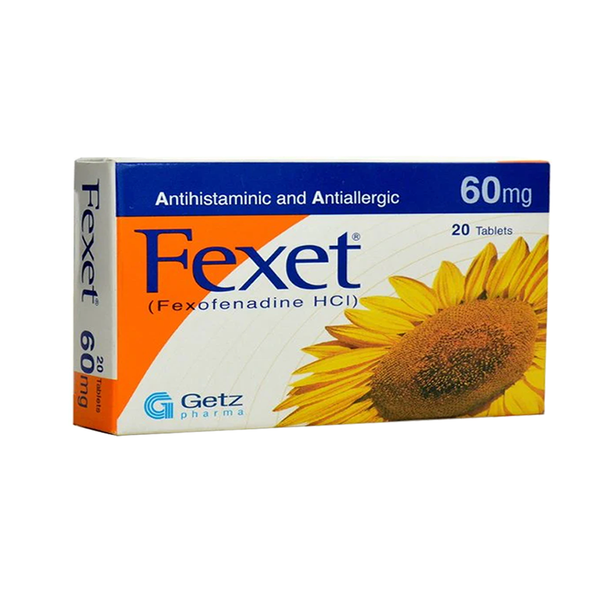 Fexet 60mg, 20 Ct - Getz Pharma