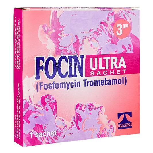 Focin Ultra (Fosfomycin) 3g Sachet, 1 Ct - Tabros Pharma