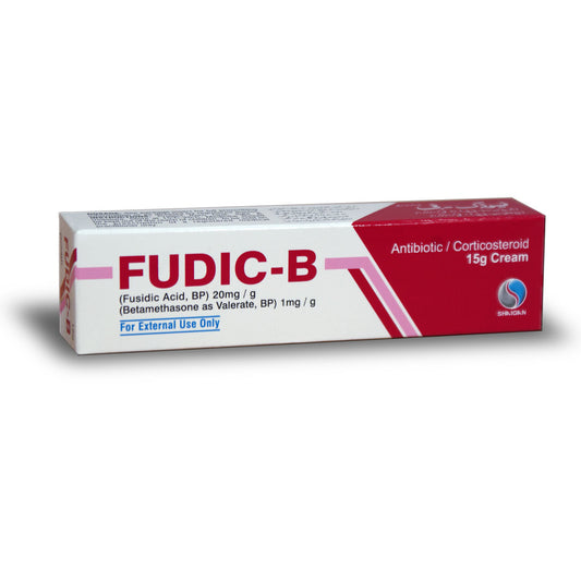 Fudic-B (Fusidic Acid + Betamethasone) Cream, 15g - Shaigan Pharma
