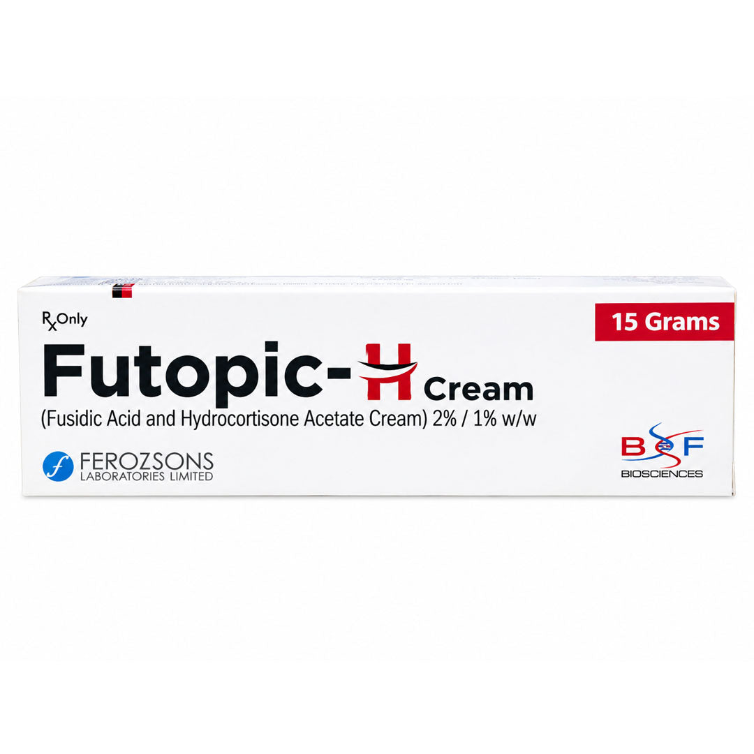 Futopic-H (Fusidic Acid + Hydrocortisone) Cream, 15g - Ferozsons