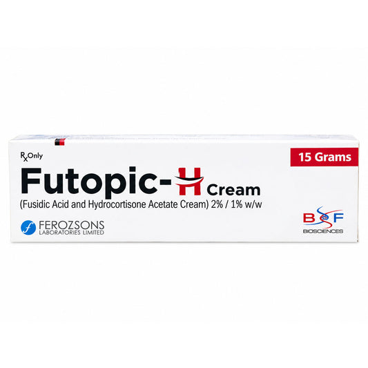 Futopic-H (Fusidic Acid + Hydrocortisone) Cream, 15g - Ferozsons