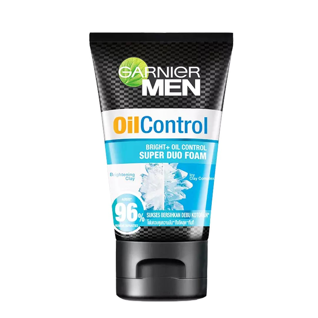 Garnier Men Bright + Oil Control Super Duo Foam, 100ml