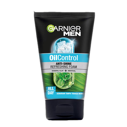 Garnier Men Oil Control Anti-Shine Refreshing Foam, 100ml