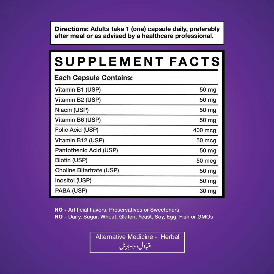 Get Alyve B-50 B Complex Supplement Facts