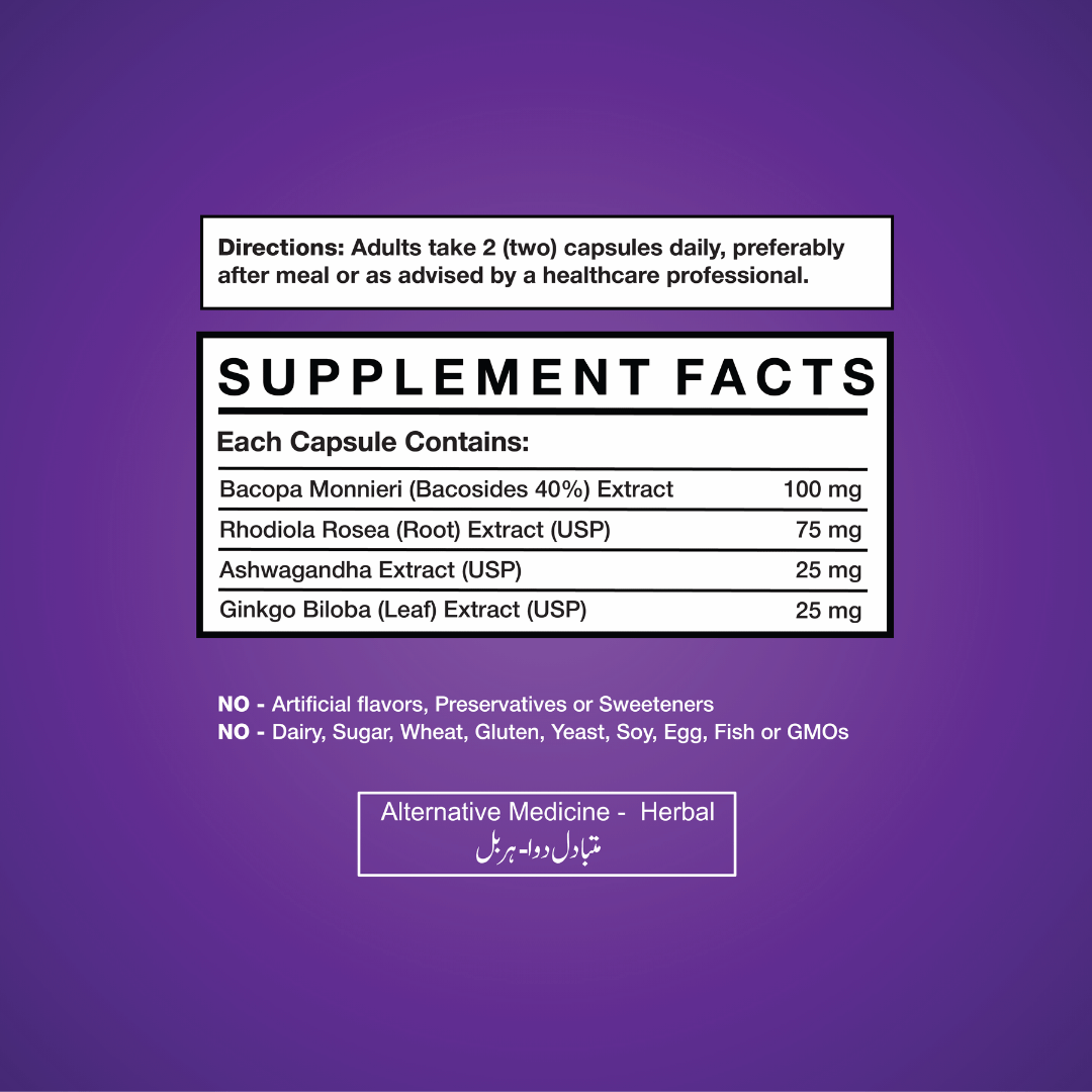 Get Alyve Memory & Focus Supplement Facts