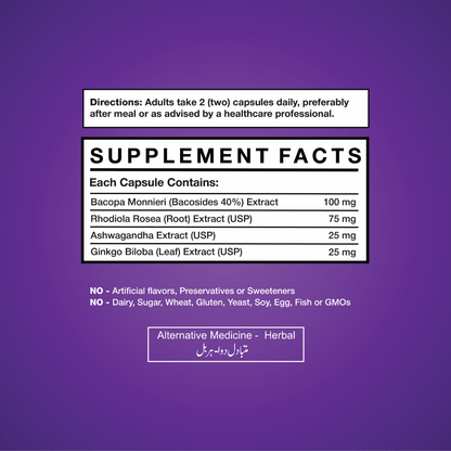 Get Alyve Memory & Focus Supplement Facts