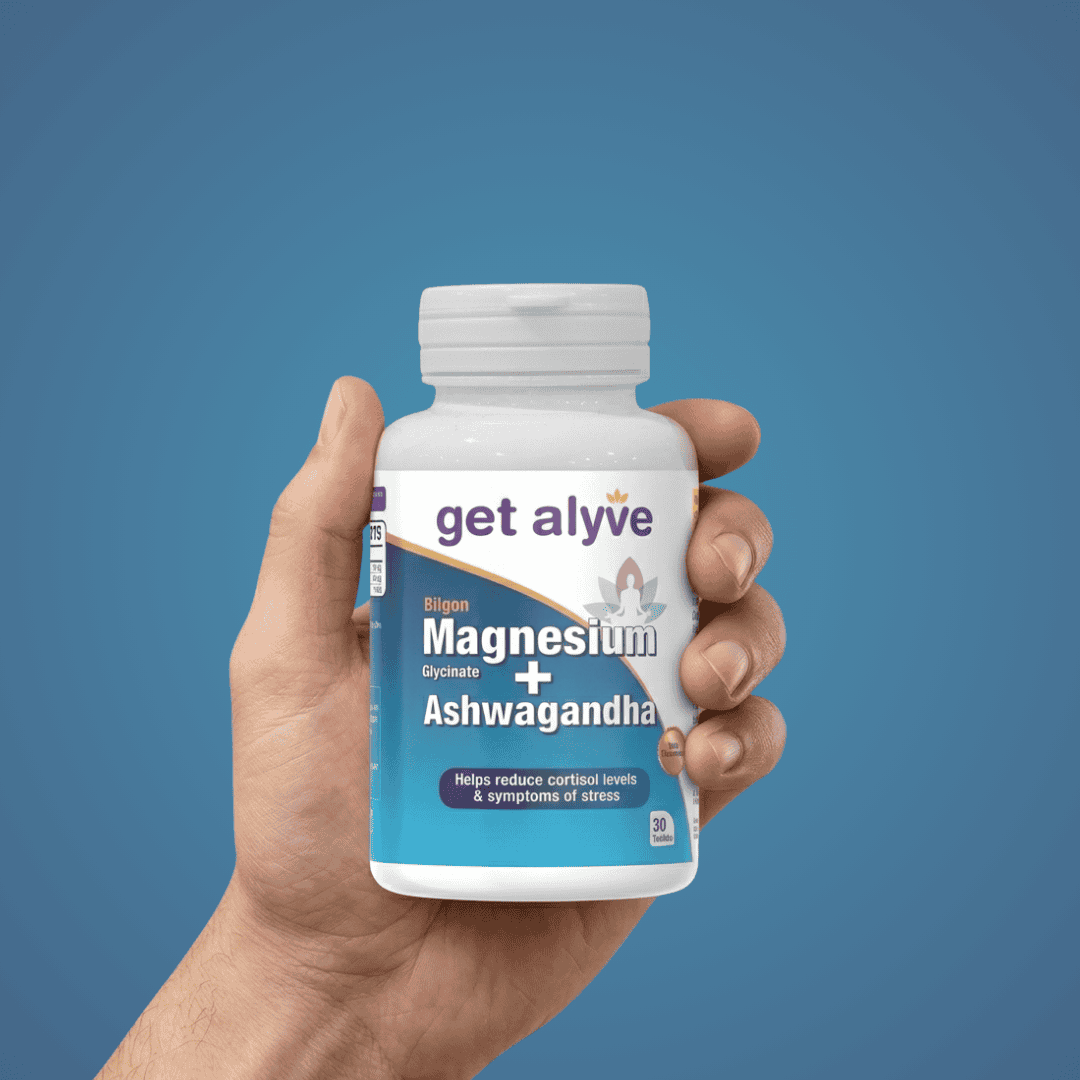 Get Alyve Magnesium Glycinate + Ashwagandha Hand Shot