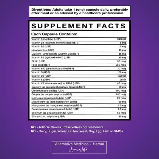 Get Alyve Men's Daily Multivitamin Supplement Facts