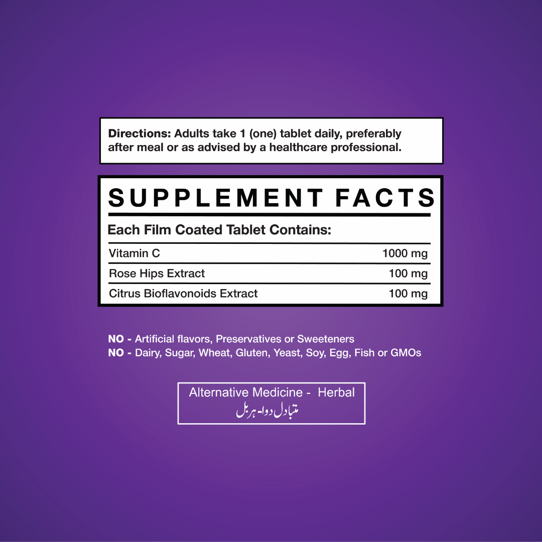 Get Alyve Vitamin C 1000mg Supplement Facts