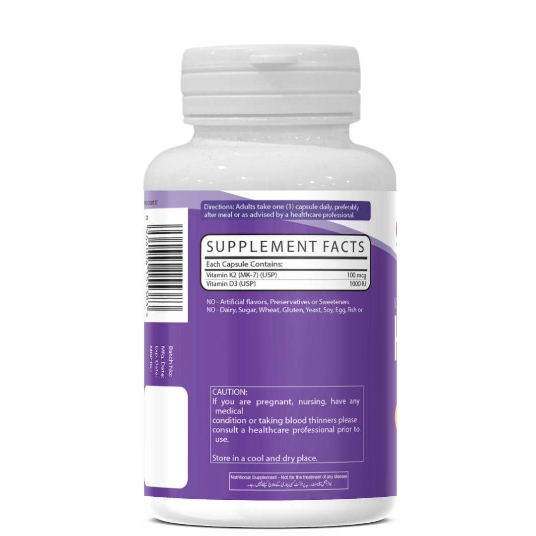 Get Alyve Vitamin K2 + D3 Supplement Facts