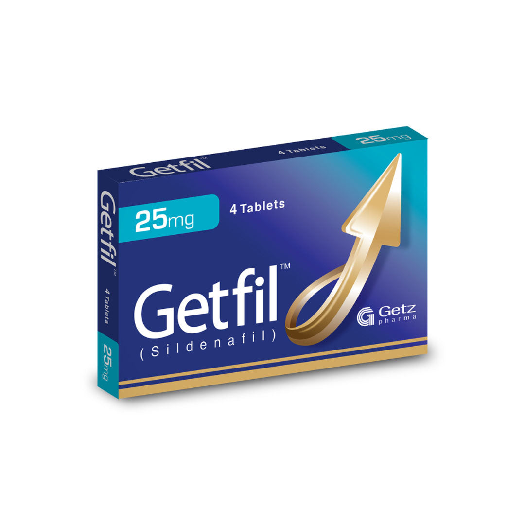 Getfil (Sildenafil) 25 mg, 4 Ct - Getz Pharma