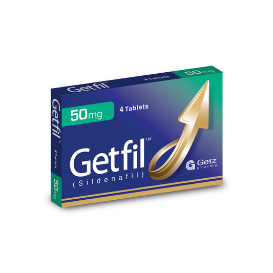 Getfil (Sildenafil) 50 mg, 4 Ct - Getz Pharma