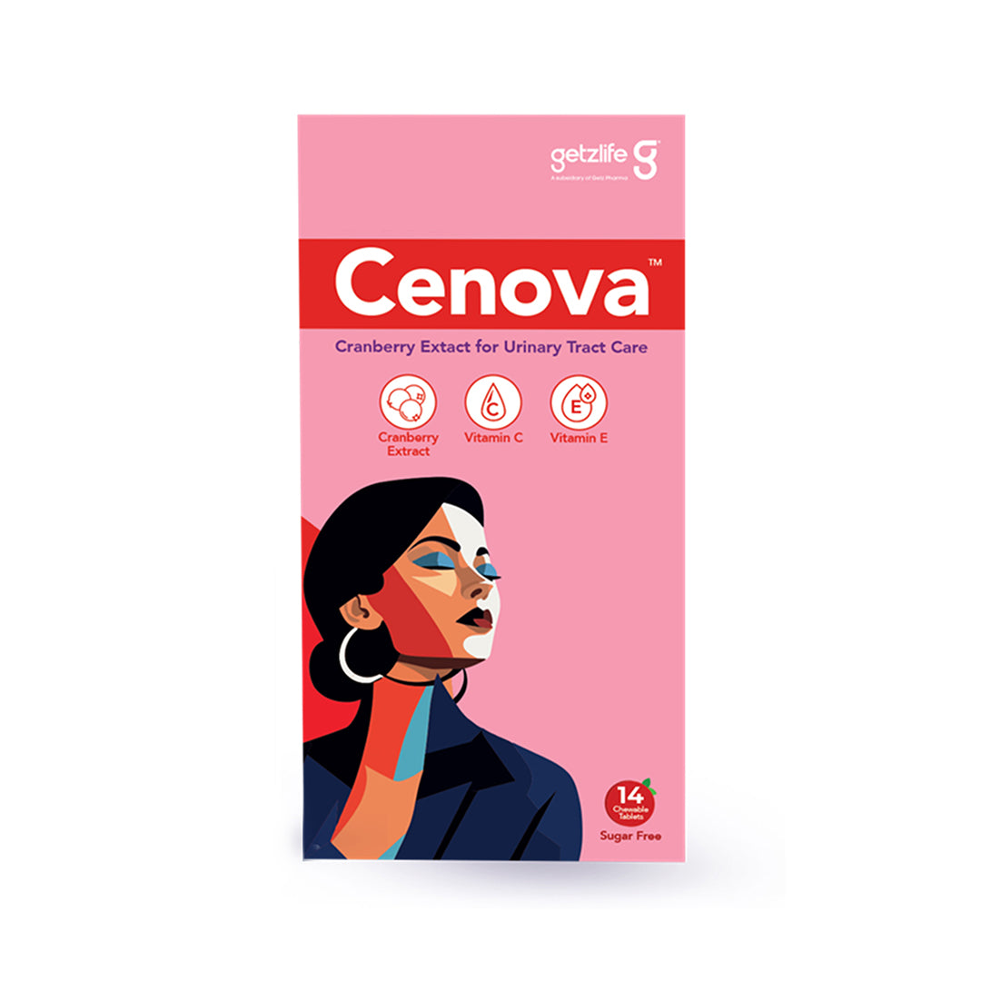 Getz Life Cenova Cranberry (Sugar Free Tablets) for UTI & Urinary Tract Care, 14 Ct