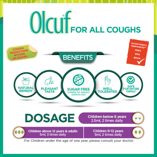 Getz Life Olcuf Sugar-Free Cough Syrup, 120ml