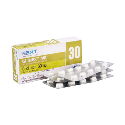 Glinext Mr (Gliclazide) 30mg, 30 Ct - Next Pharma