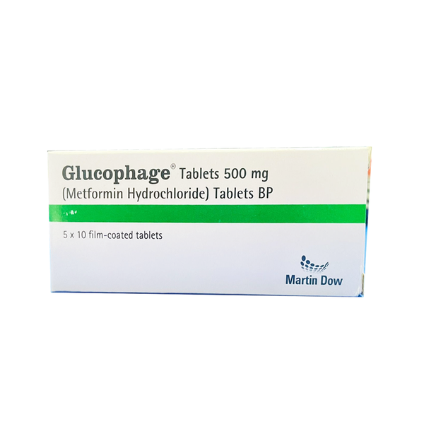 Glucophage Tablet 500mg, 50 Ct - Martin Dow