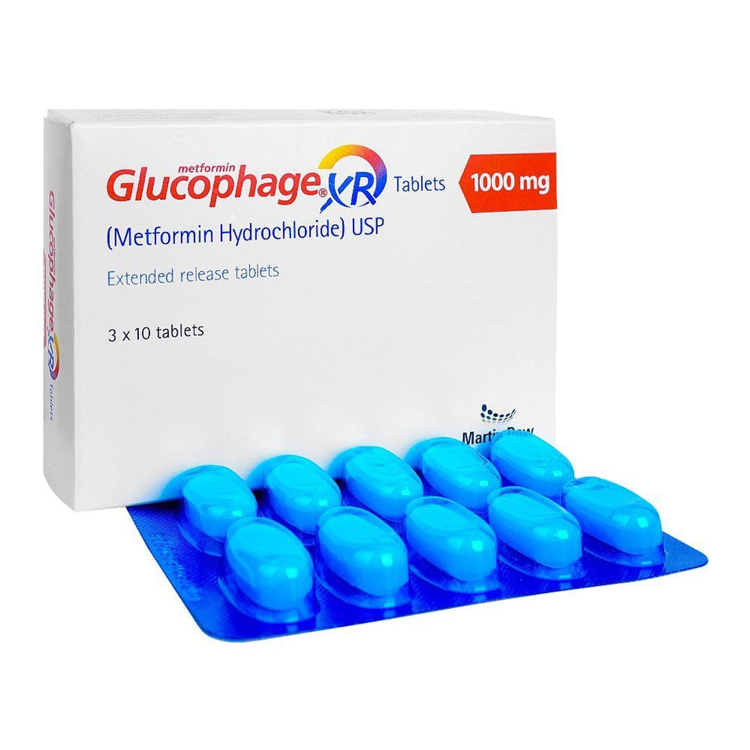 Glucophage XR (Metformin) 1000mg, 30 Ct - Martin Dow
