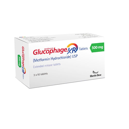 Glucophage XR Tablet 500mg, 30 Ct - Martin Dow