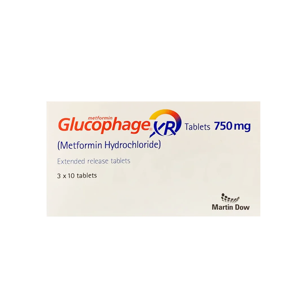 Glucophage XR Tablet 750mg, 30 Ct - Martin Dow