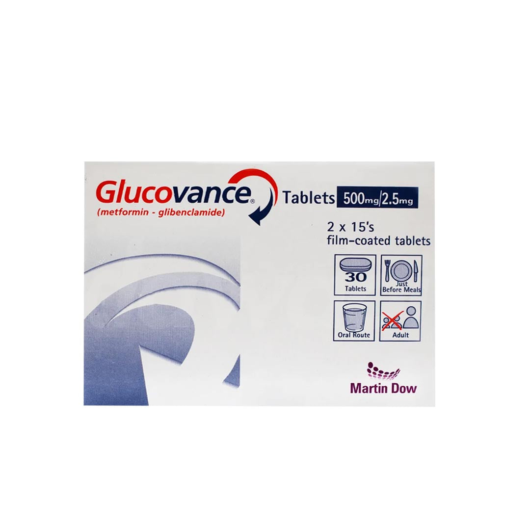 Glucovance Tablets 500/2.5mg, 30 Ct - Martin Dow