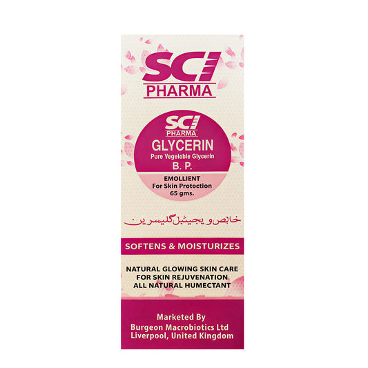 Glycerin B.P Emollient for Skin Protection, 65g - SCI Pharma