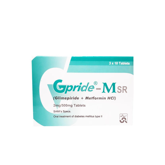 Gpride-MSR 2mg/500mg, 30 Ct - Sami Pharma