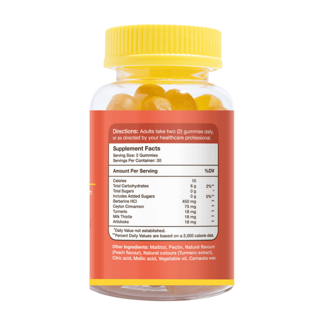 Gumvits Berberine 450mg Gummies Supplement Facts