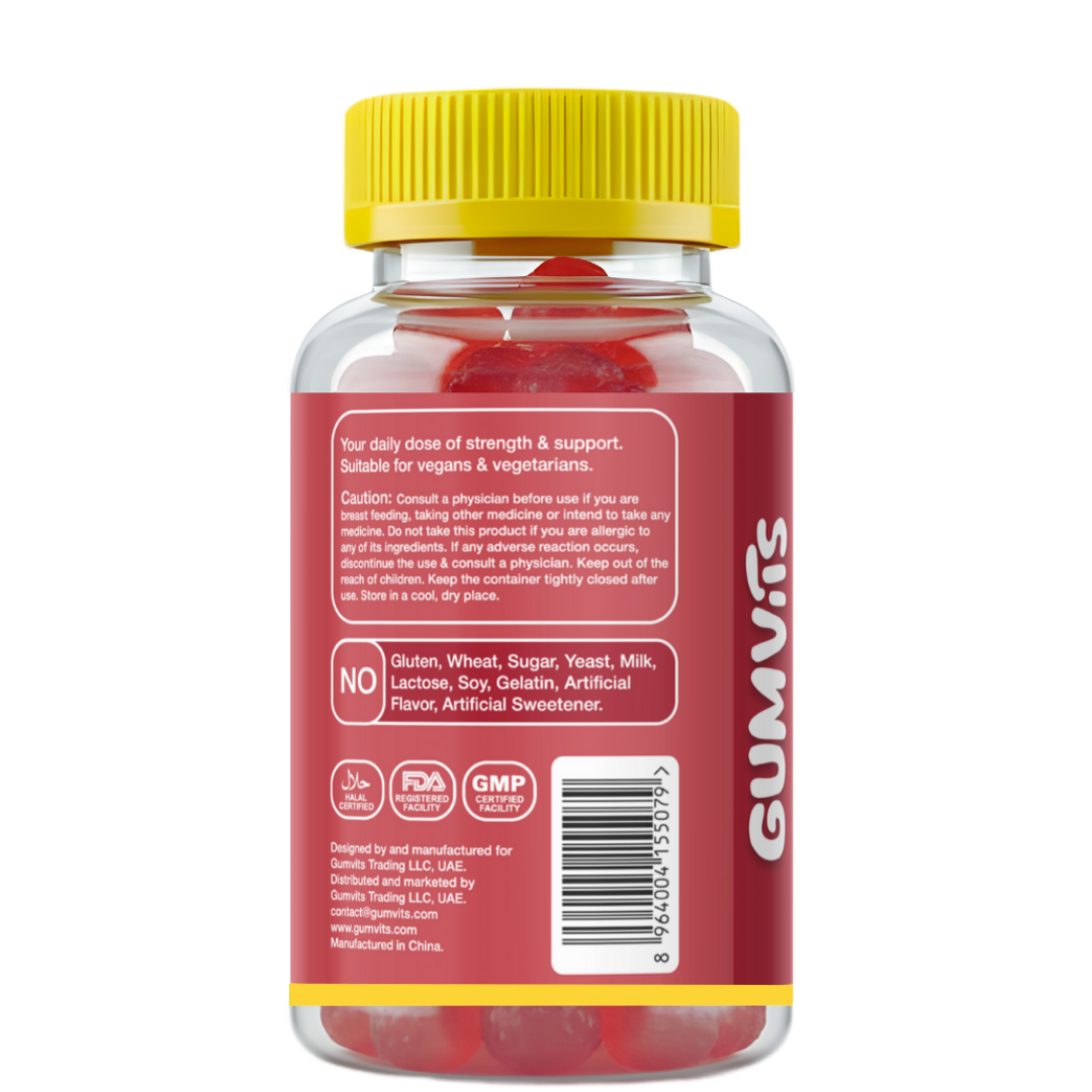 Gumvits Calcium Magnesium Zinc & Vitamin D3 Gummies Details