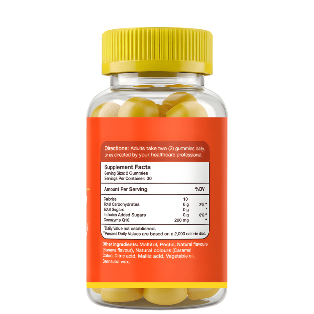Gumvits CoQ10 200mg Gummies Supplement Facts Label