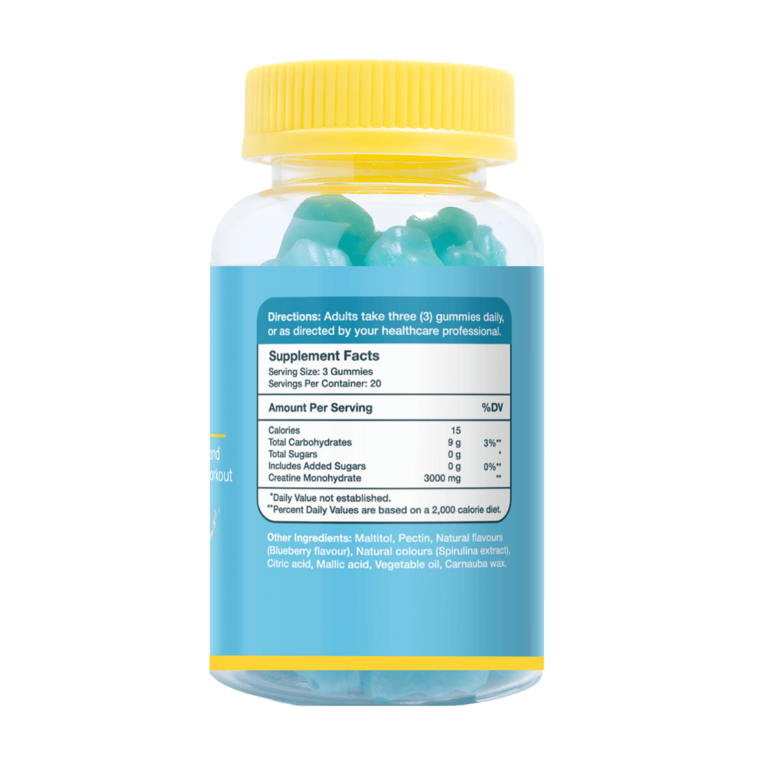 Gumvits Creatine 3000mg Gummies Supplement Facts
