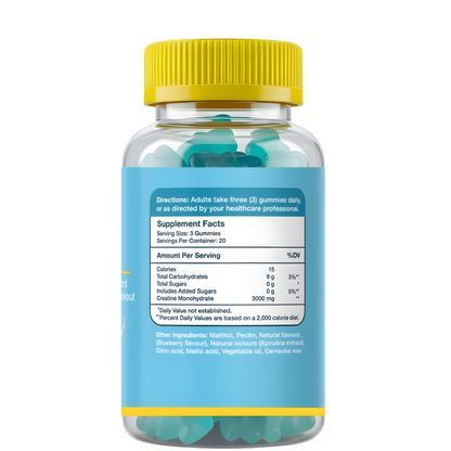 Gumvits Creatine 3000mg Supplement Facts