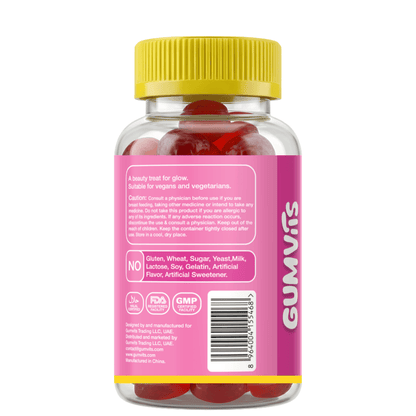 Gumvits Hair Skin & Nails Gummies Back Label