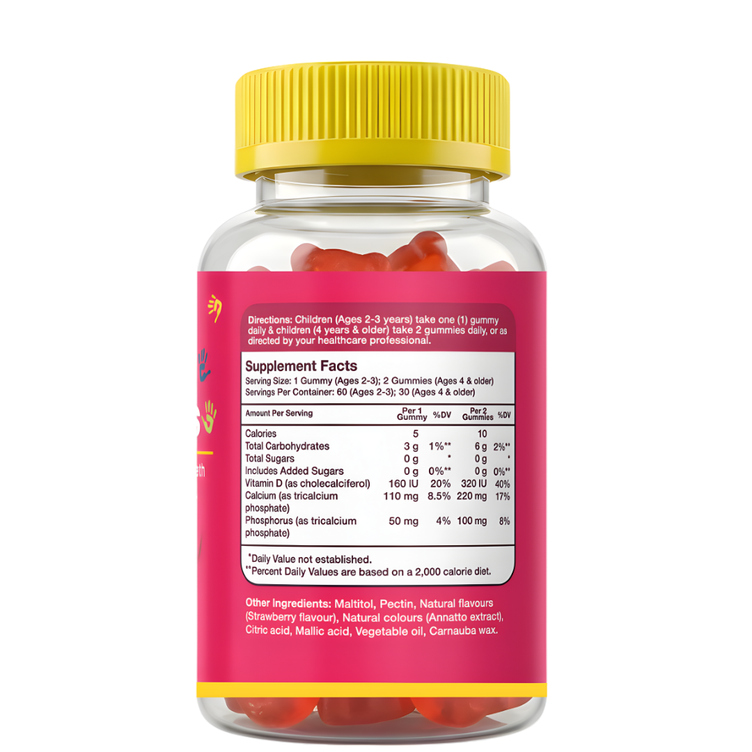 Gumvits Kids Bones Gummies Supplement Facts