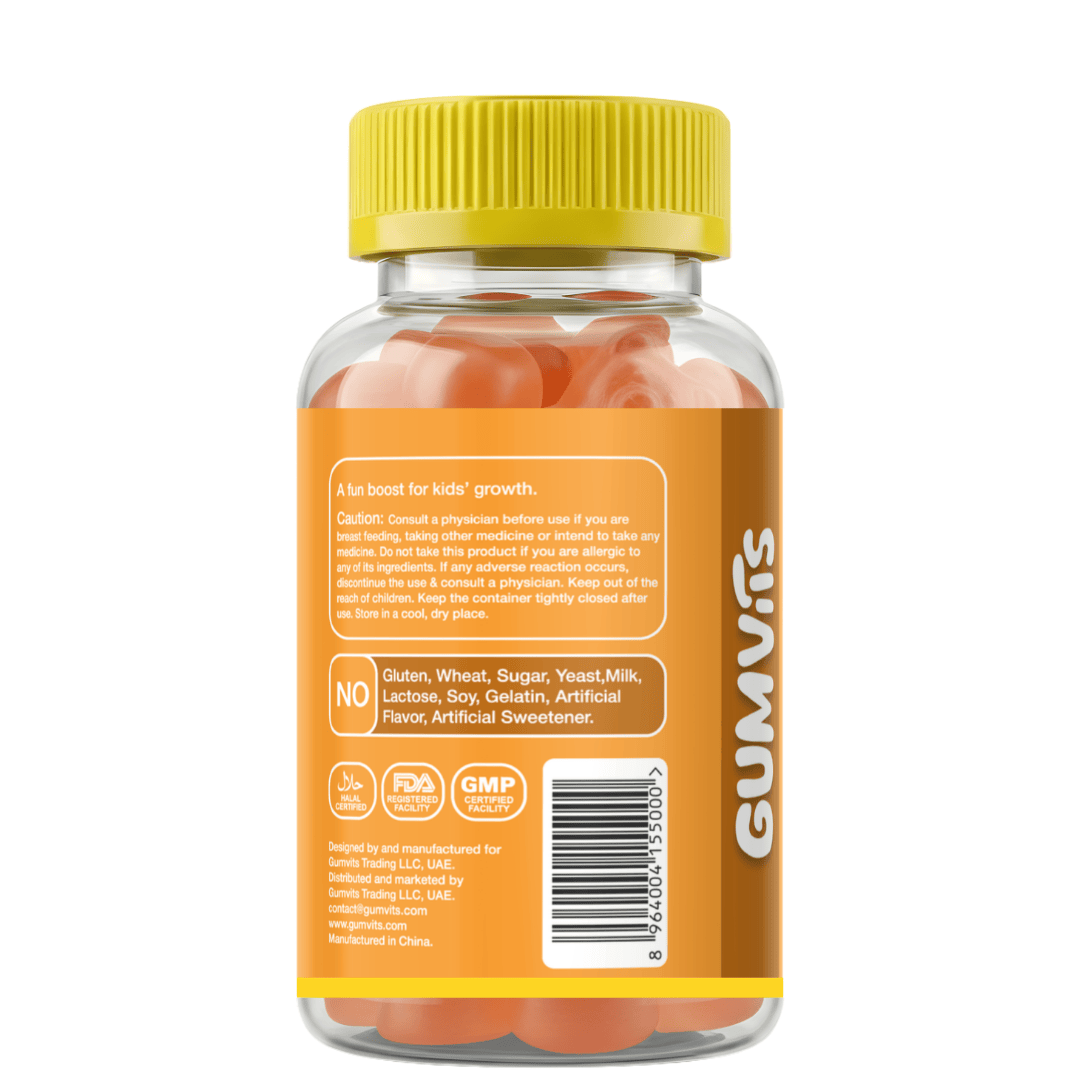 Gumvits Kids Multi + Omega Gummies Back Label