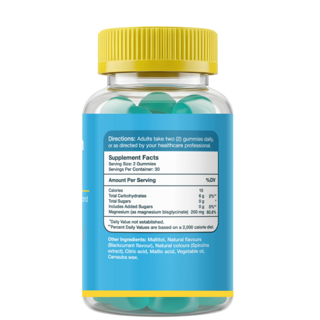 Gumvits Magnesium Glycinate 200mg Gummies Supplement Facts