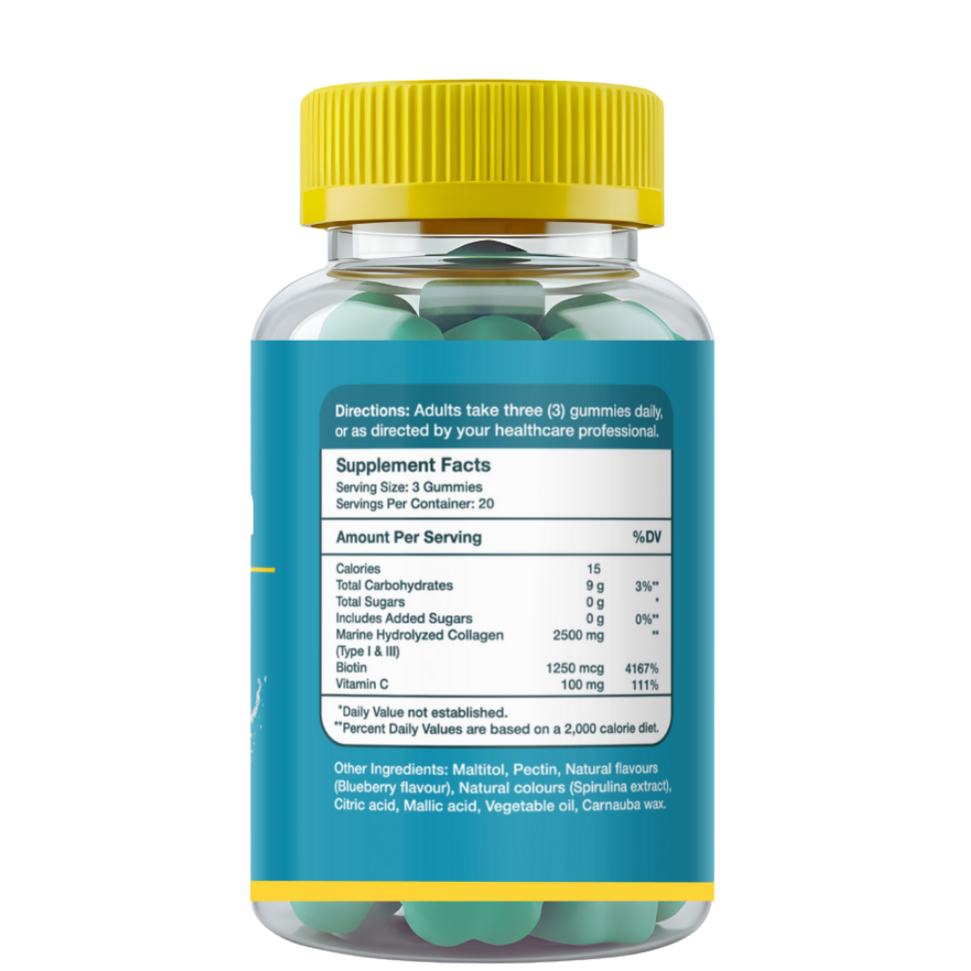 Gumvits Marine Collagen with Biotin & Vitamin C Gummies Supplement Facts