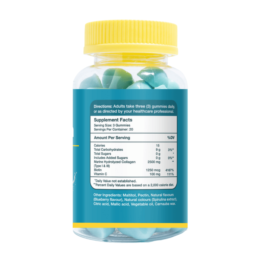 Gumvits Marine Collagen with Biotin & Vitamin C Gummies Supplement Facts