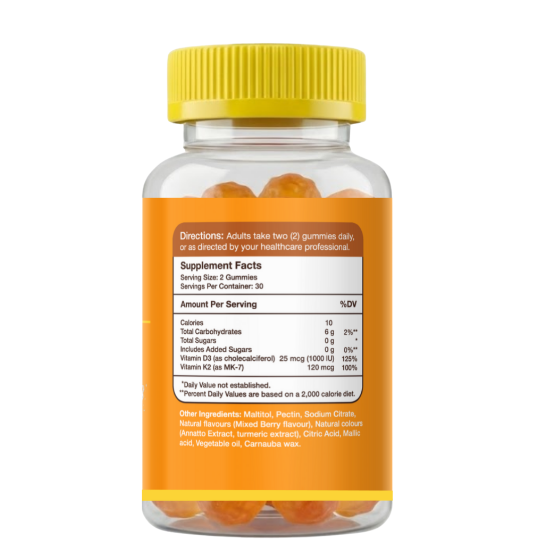 Gumvits Vitamin K2+D3 Gummies Supplement Facts