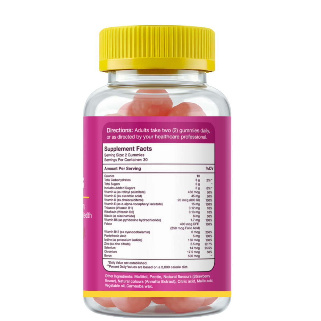 Gumvits Women's Multivitamin Gummies Supplement Facts