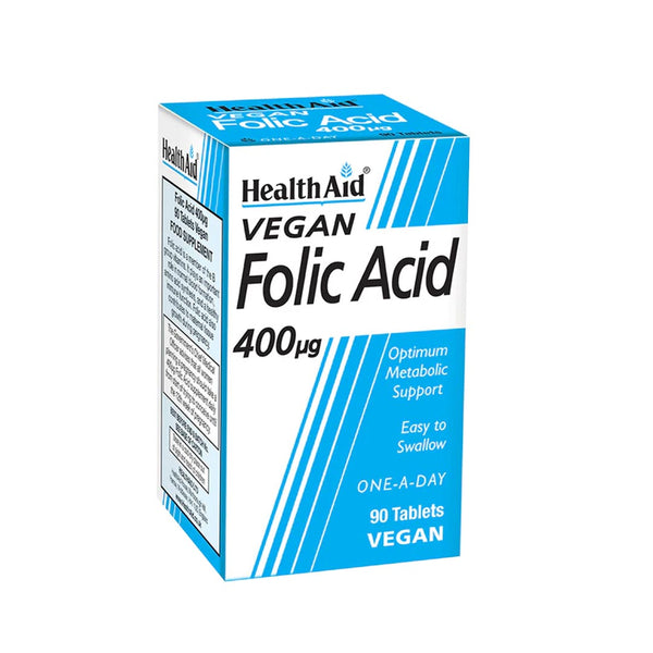 HealthAid Folic Acid 400mcg, 90 Ct