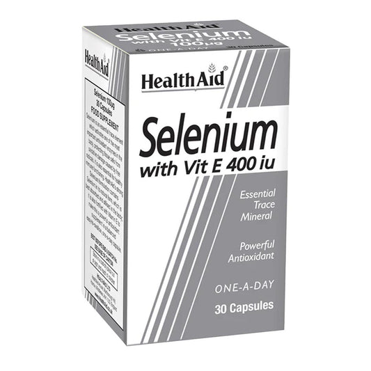 HealthAid Selenium with Vitamin E 400IU, 30 Ct