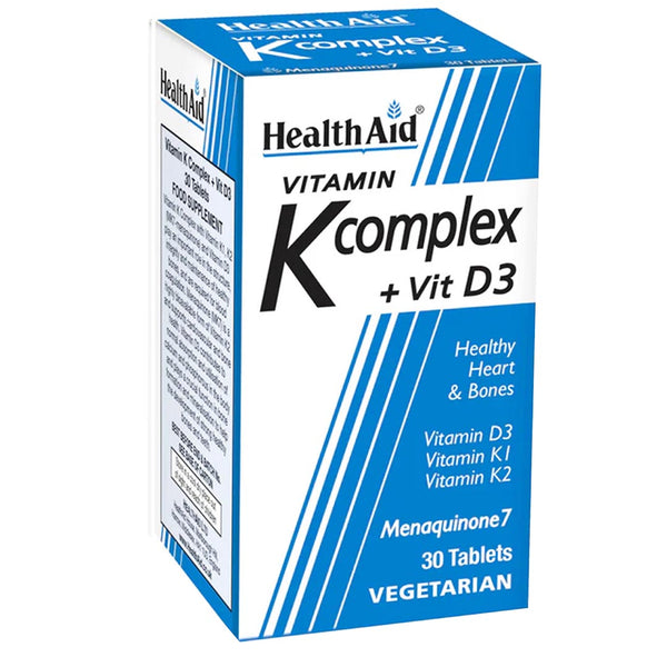 HealthAid Vitamin K Complex + Vitamin D3, 30 Ct